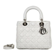 Dior Lady Dior Medium Bag White Lambskin